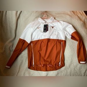 Nike Men's Texas Longhorns On Field Sideline Jacket M CQ5128 100 White Orange.